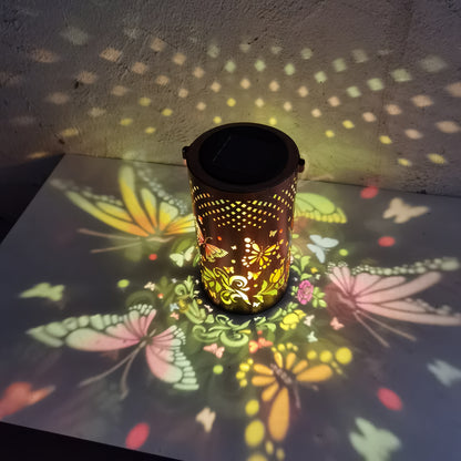 New Solar Hummingbird Lantern, IP65 Garden Decoration, Upgraded Painted Butterfly Lantern, Spotlight, Mother's Day Gift for Female Mothers And Grandmothers. Suitable for Yard, Patio, Backyard, Porch, Christmas Decoration.