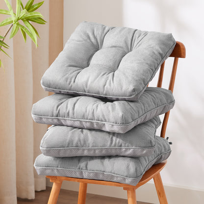 New Year Memory Foam Chair Cushions Set Of 4, Kitchen Chair Cushions with Non-Slip Backing, Seat Cushions for Kitchen Chairs, Indoor Chair Pads with Ties 500gsm