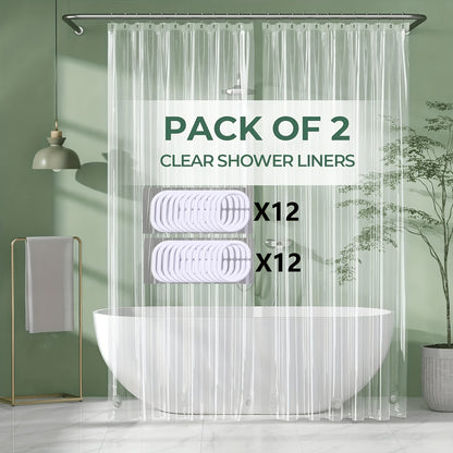 Bathroom Shower Curtain Plastic Shower Curtain Premium PEVA With Rust Proof Grommets Clear 8G Bathroom Accessories 72x72.