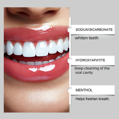 3pcs Of Hydroxyapatite Toothpaste, 7.5% Nano Toothpaste, Comes with A Toothbrush, Whitens Teeth, Freshens Breath, Ideal Gift for Women, Suitable for Home And Travel Use, Oral Care, Local Warehouse