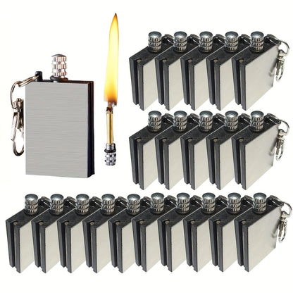 20pcs Pack Permanent Match Lights, Flint Metal Match Lights, Camping Gear And Equipment EDC Lighter, Without Battery, Exquisite Christmas And Birthday Gifts (Excluding Fuel)