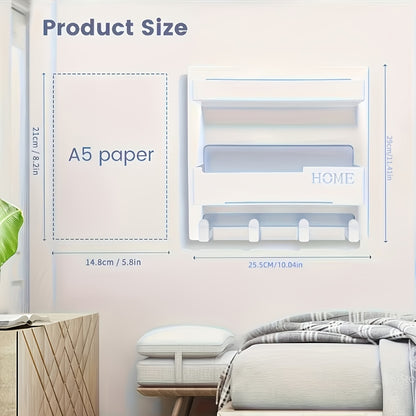 Floating Shelves Wall Mount Self-Adhesive Bedside Shelf Organizer for Bedroom - No Drill Stick On Wall Shelf for Phone Remote Control Small Items - Aesthetic Room Decor Storage for Girls Teen Bedroom