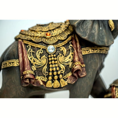 Mama And Baby Elephant Statue Figurines for Home Decor Trunk Facing Upwards Lucky Figurine for Home/Office Desk Decorations Good Luck Ornaments Statues Elephant Gifts Set for Women