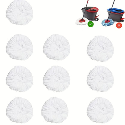 2/5/10/20-pack Microfiber Rotary Mop Replacement Heads - 360-degree Cleaning Triangular Mop Heads, Suitable for Rotary Mop Systems, Enhancing Floor Cleaning Efficiency