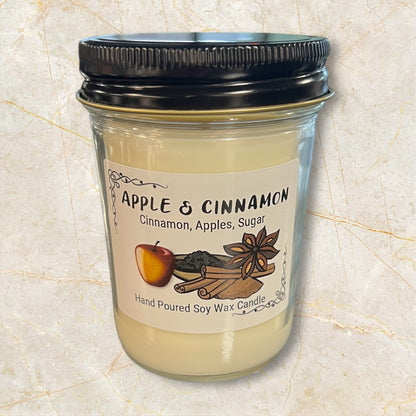 Apple and Cinnamon Soy Wax Candle | Holiday Candles | Fall Candles | Cinnamon Candle | Holiday Gifts | Seasonal Candle | Apple
