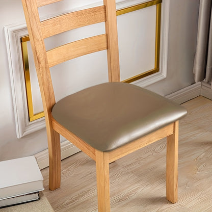 4/6pcs 100% Waterproof PU Dining Chair Slipcovers - Removable Upholstered Chair Cushion Cover For Dining Room, Kitchen, Hotel, And Home Decor