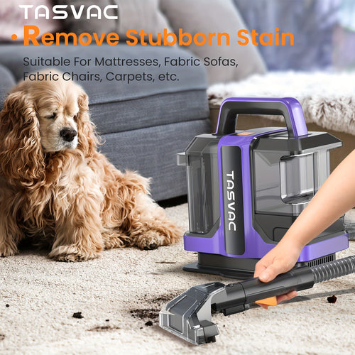 New Portable Carpet And Upholstery Cleaner With Two Brushes And Remover Formula Spot, Power Suction, Equipped With Multifunctional Tools, Stain Deep Cleaner For Pets, Stairs, Sofa Carpets, Upholstery, Car Seats