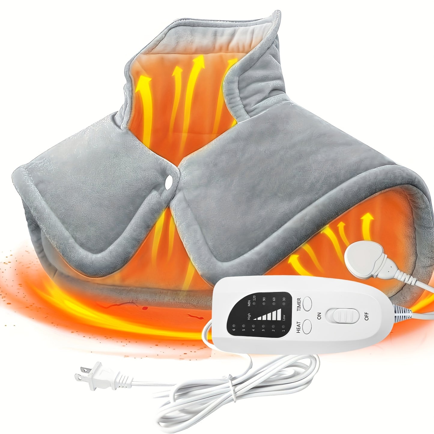 Graphene Heating Shawl Provides Deep, Soothing Warmth for Neck, Back & Shoulders. Made with Ultra-soft, Temperature-regulating Flannel. Machine Washable-perfect Christmas Gift for Women, Men, Moms, Dads & The Whole Family!