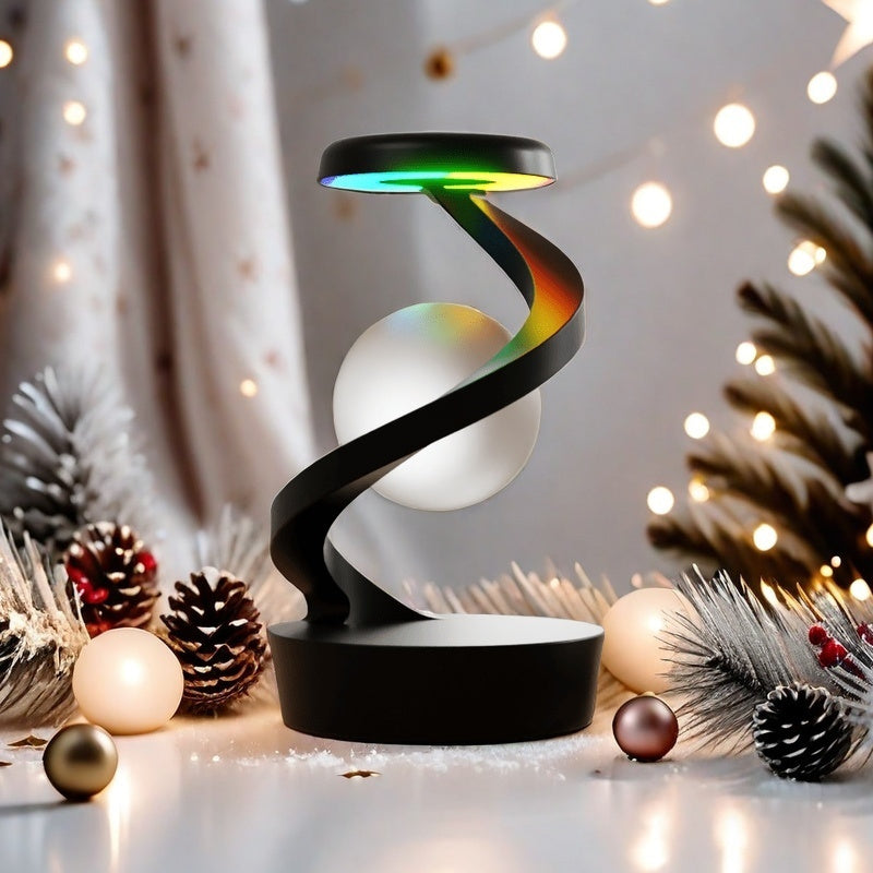 HNJUGFE Minimalist Halloween Creative Floating Night Light Wireless Phone Charger Smart Desktop Visual Floating Rotating Lamp Bedroom Party Atmosphere Lamp Smartphone Wireless Charging Night Light Christmas Gifts, Birthday Gifts