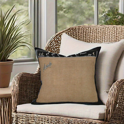 Gorgeous Style Guitar Amplifier Throw Pillow Cover, Decorative Zipper Throw Pillow Cover, Polyester, Machine Washable, Suitable for Musicians, Guitarists Gifts, Comfortable Living Room Bedroom Sofa Home Decoration, Pillow Core Not Included