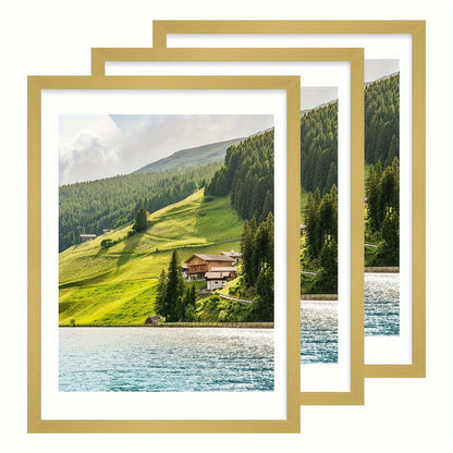 Wall Photo Frames Set of 3 – 12x16 Inch Picture Frames for Wall Display, Multiple Colors, Hallway & Living Room Decor, Gift-Ready