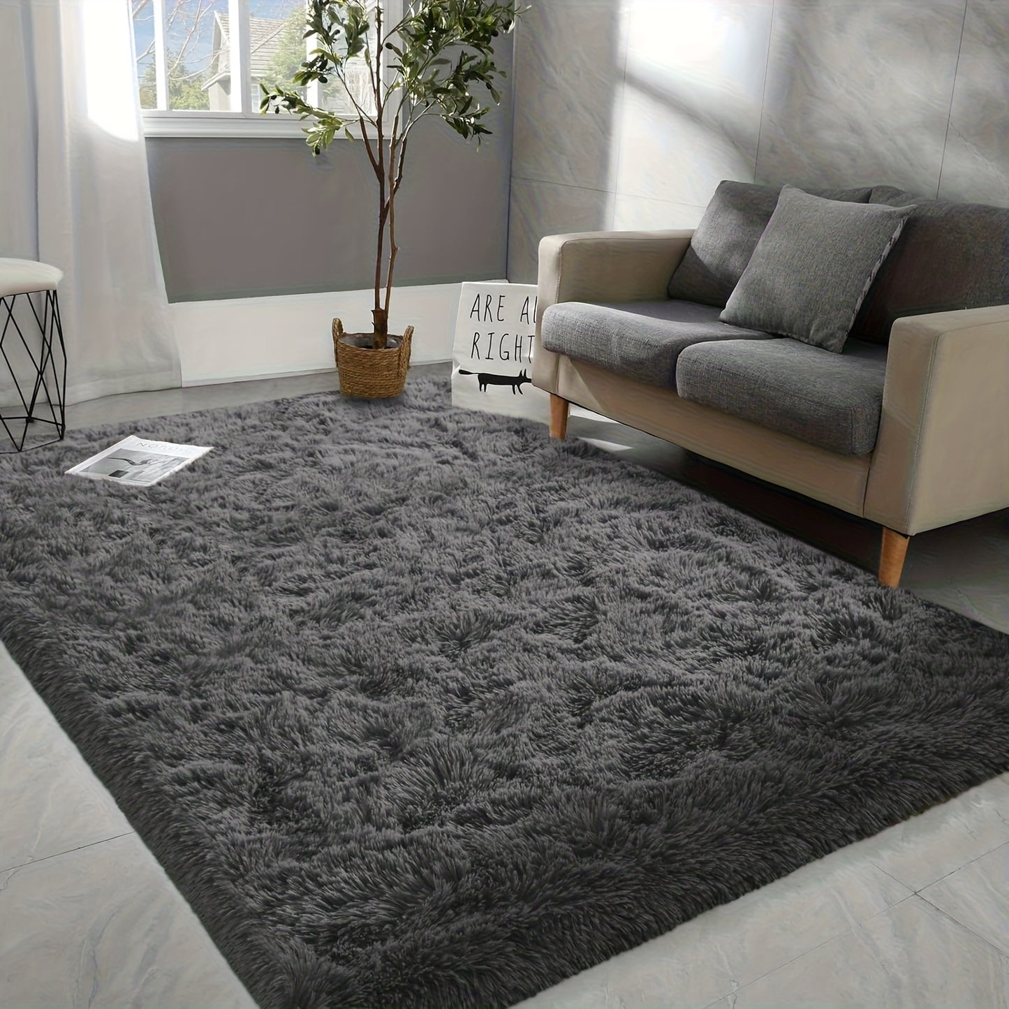 Soft Plush Area Rugs Non-slip Fuzzy Plush Soft Shaggy Bedside Rug Tie-Dyed Living Room Carpet Teen Dorm Home DecorPet Friendly Bedroom Living Room Nursery Room Rug Home Decor Room Decor
