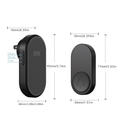 Wireless Doorbell Battery Powered – 33 Melodies, 4 Volume Levels, 1000-Foot Range, Durable Plug-In Receiver, Easy Install, for Home, Apartment, Office & Commercial Use (Enhanced Edition)