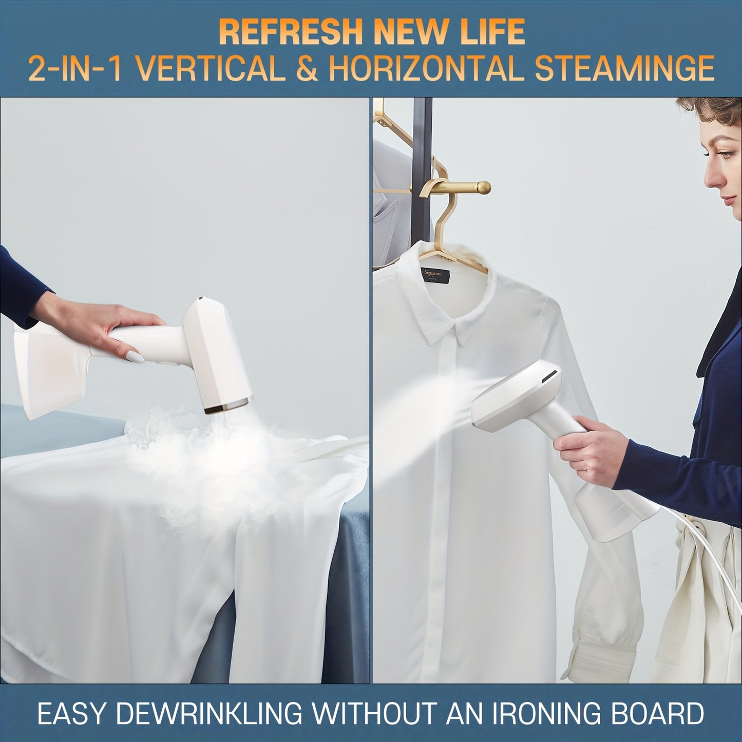 1pc Hand Held Garment Steamer, Travel Steamer for Clothes Portable, 15s Heat-Up, Clothing Steamer with Large 9.47oz Tank, Suitable for Home, Office And Travel, A Must-Have for Travel Experts