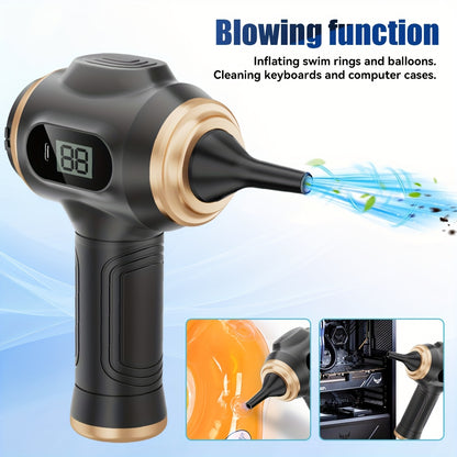Portable Car Vacuum Cordless Mini Handheld Vacuums Cleaner Rechargeable with LCD Display And Multi-Nozzles, High Power Hand Held Cleaners for Car, Home, Office, Sofa, Pet Hair, Keyboard