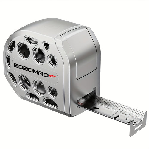2026 New 25ft Stainless Steel Measuring Tape, Anti Rust, Strong Magnetism on The Bottom, Hollow Design, Gift Tape, Portable Self-Locking Tape Measure for Household Woodworking