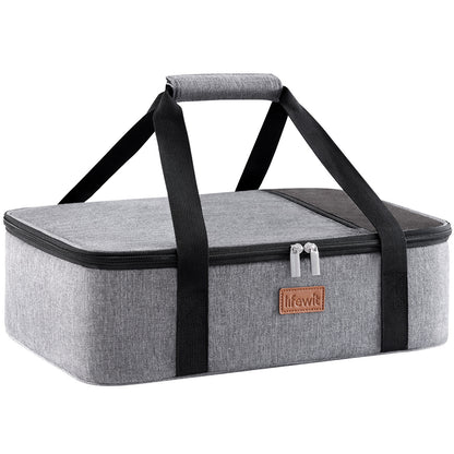 One/ Double Decker Insulated Casserole Carrier for Hot or Cold Food, Casserole Dish Carrying Case, Lasagna Holder for Potluck Parties/ Picnic/ Cookouts/ Party, Fits 9"x13" Baking Dish