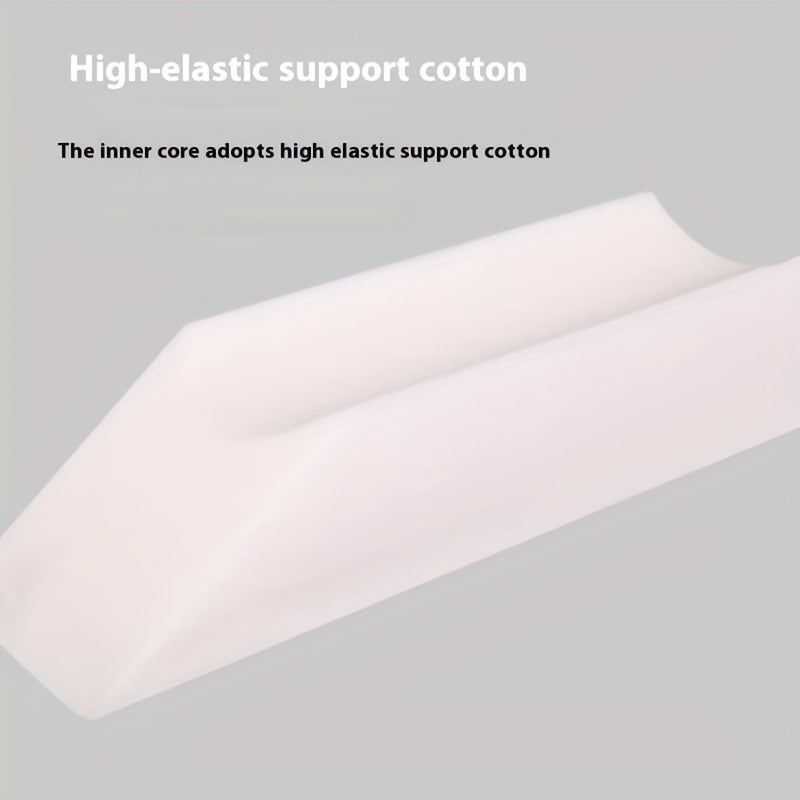 U-Shaped Leg Elevation Pillow, Wedge Leg Support Cushion for Bed Rest Recovery, Foot & Ankle Raise Pad, Flannel Cover 50x20x15cm for Post-Surgery Circulation Relief