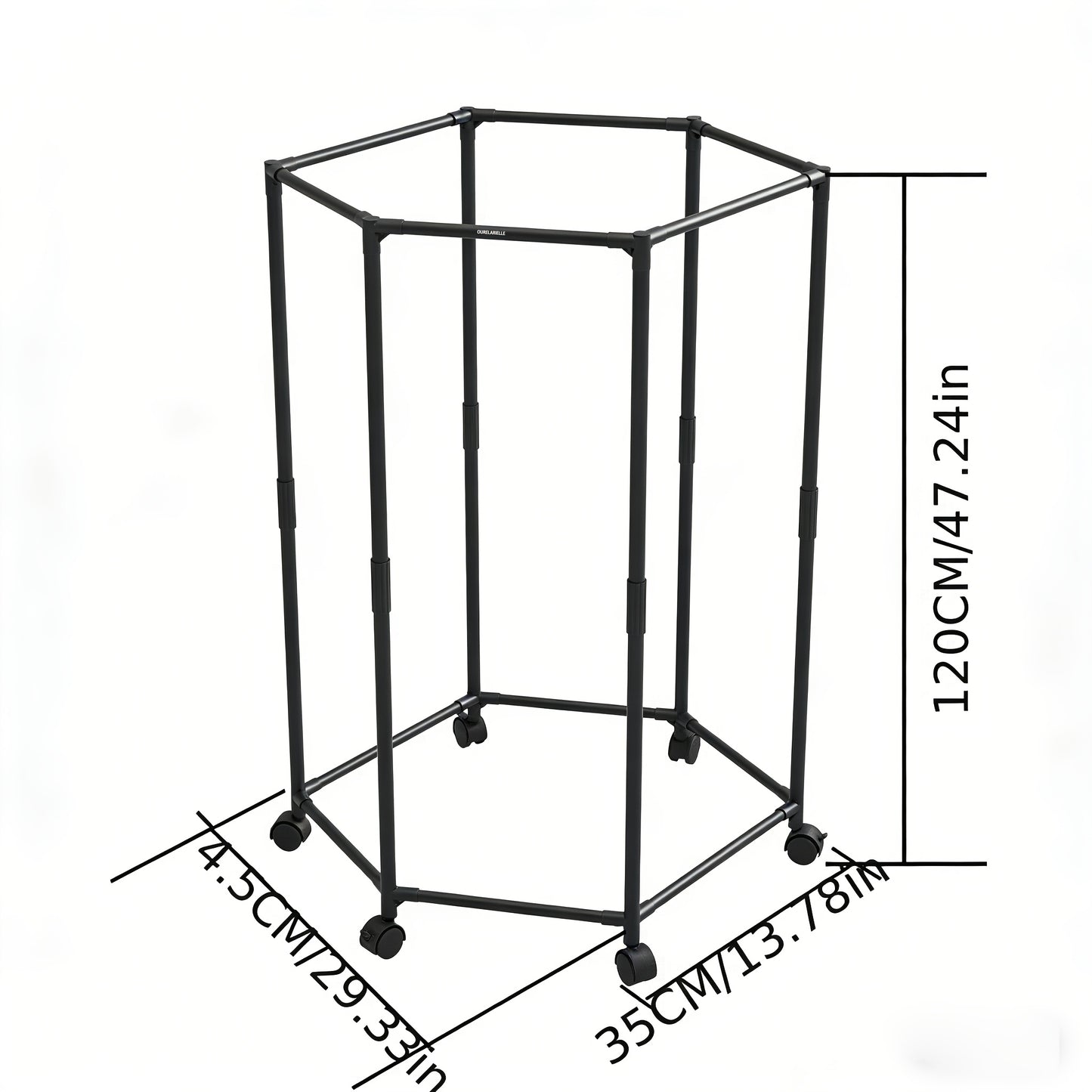 Space-Saving Hexagonal Clothes Drying Rack - Sturdy Metal Floor Vertical Coat Rack with Multiple Rods, Suitable for Bedrooms, Dormitories, And Balconies, Can Hold Multiple Pieces of Clothing, Dormitory Room Furniture | Metal Frame Rack, Hanger