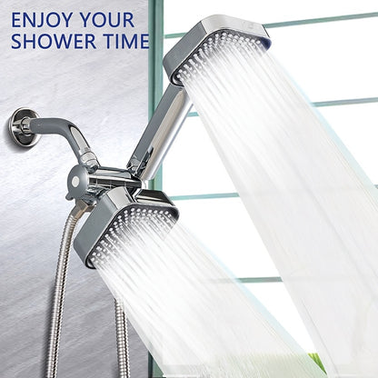A 4-Inch High-Flow Shower Head And Hose Combination, a Dual-Purpose Handheld Shower Head Kit, a Shower Spray Head Assembly, a Long Hose Three-Way Shower System, a Stationary Shower Head, Bathroom Shower Fixtures For shower use solely