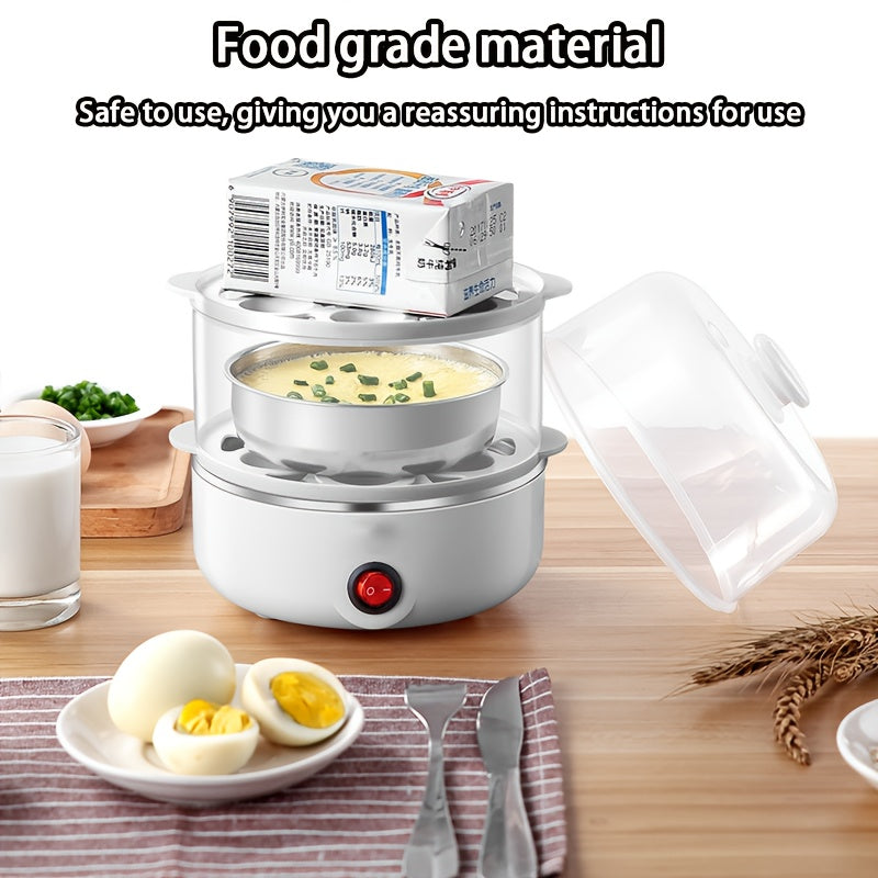 Double-layer Egg Steamer, Multi-functional Small Egg Steamer Pot, Stainless Steel Mini Breakfast Machine, Suitable for Use At Home And Dormitory, Essential Items for Student Dormitories, Back to School, Thanksgiving Gifts, Holiday Gifts