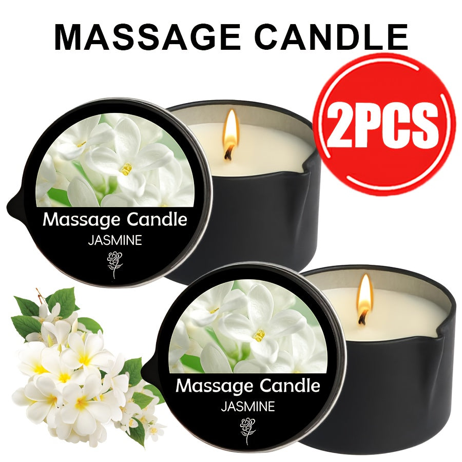 Scented Massage Candle 2-in-1 Soy Wax Essential Oil Body Lotion 20+ Scents 1pc 2pcs 6pcs Spa Nail Salon Pedicure Wedding Valentine Christmas Gift for Women