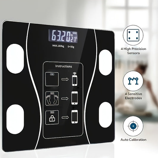 Digital Bathroom Scale 396lb – High-Precision Body Fat Scale with HD LCD Display, Temperature Reading, kg/lb Switch, Extra-Wide Platform, Electronic Body Weight Scale for Home & Bathroom, Multiple Styles