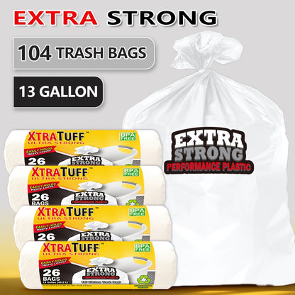 44/85/104/130/170/180/360 Bags 13 Gallon Boxed Expandable Heavy-Duty Plastic Multipurpose Disposable Garbage Bags-Super Strong, Leak-Resistant, And Odor-Proof for Bedroom, Kitchen, Living Room, Outdoor, Toilet Use Trash Bag - Convenient Sanitary