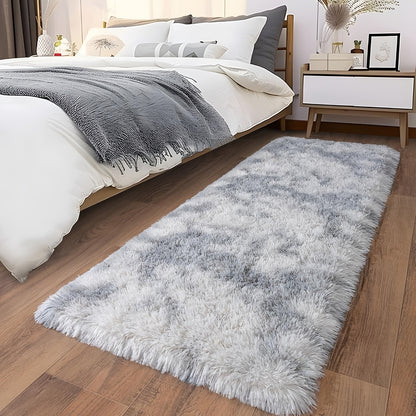Fluffy Area Rug Tie-Dye Soft Carpet for Living Room Bedroom Office Thickened 1000g/㎡ Machine-Woven Indoor Mat Multi-Color Multi-Size Dark Gray Light Grey Khaki Pink Black White Purple
