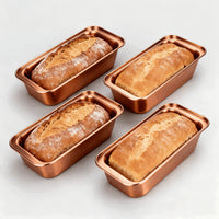 4pcs Golden Regular Size Bread Baking Pan