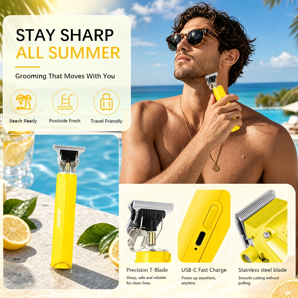 Hair Clippers for Men 4-in-1 Cordless Trimmer Set - Rechargeable Electric Shaver with Beard Trimmer, Nose Hair Trimmer & Body Groomer, All-in-One Barber Kit for Home & Salon Use