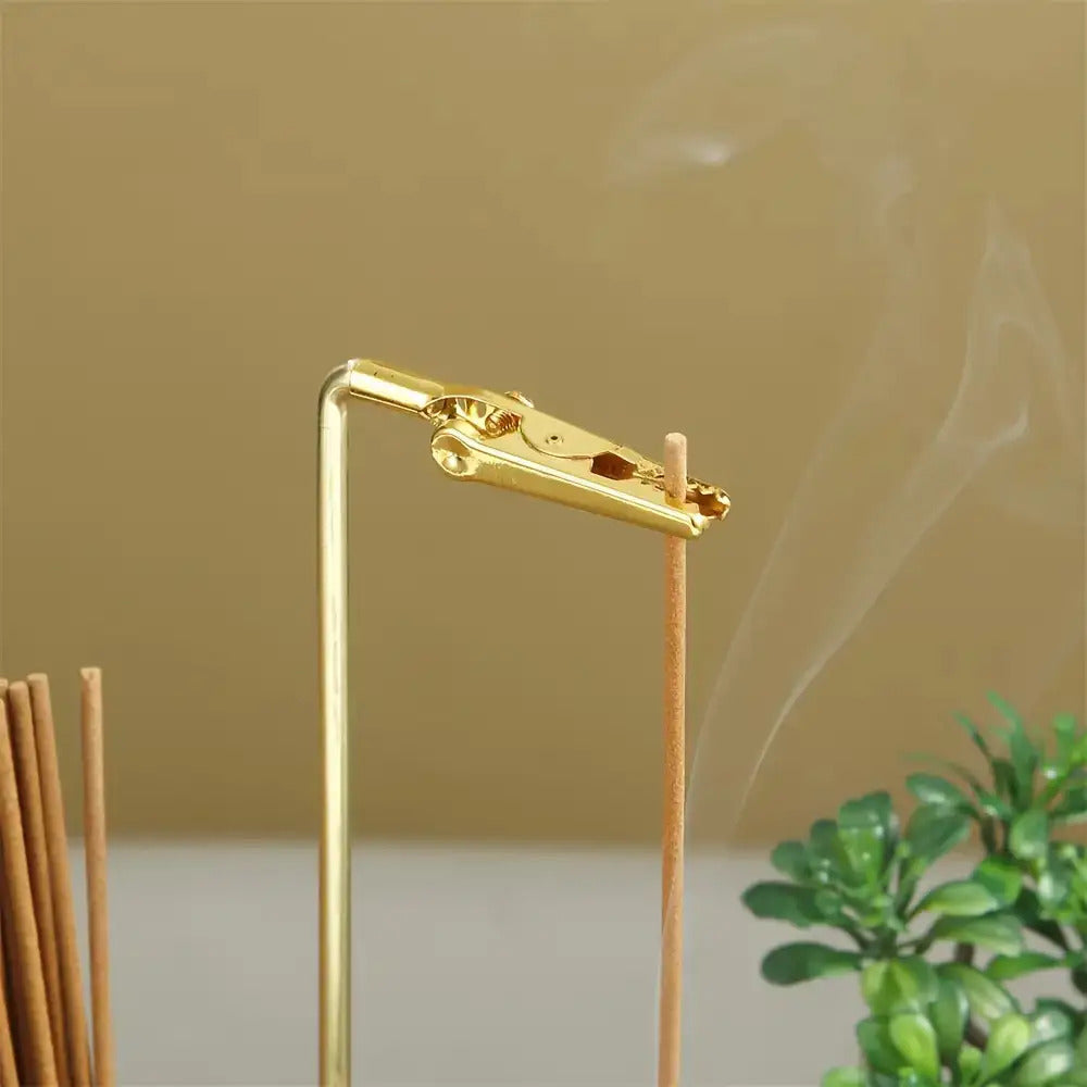 Glass Incense Burner 2-in-1 with Removable Ash Collector & Candle Holder – Incense Stick Holder for Meditation, Yoga, Tea Ceremony & Home Decor – Spiritual Relaxation Gift in Log & Retro Style