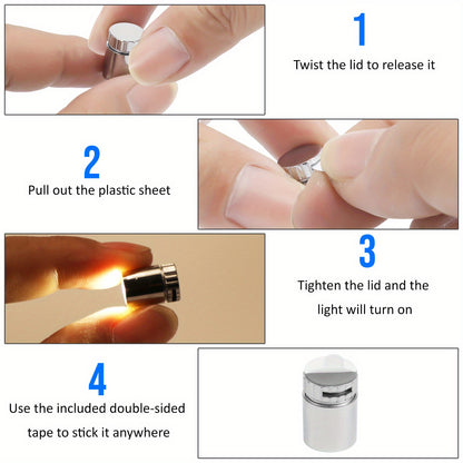 20 Pack Small Spotlight Battery Operated LED Lights Cordless Miniature Spot Light for Artwork, Paintings, Jewelry, Display Cases, Handicrafts, Models,Puzzles