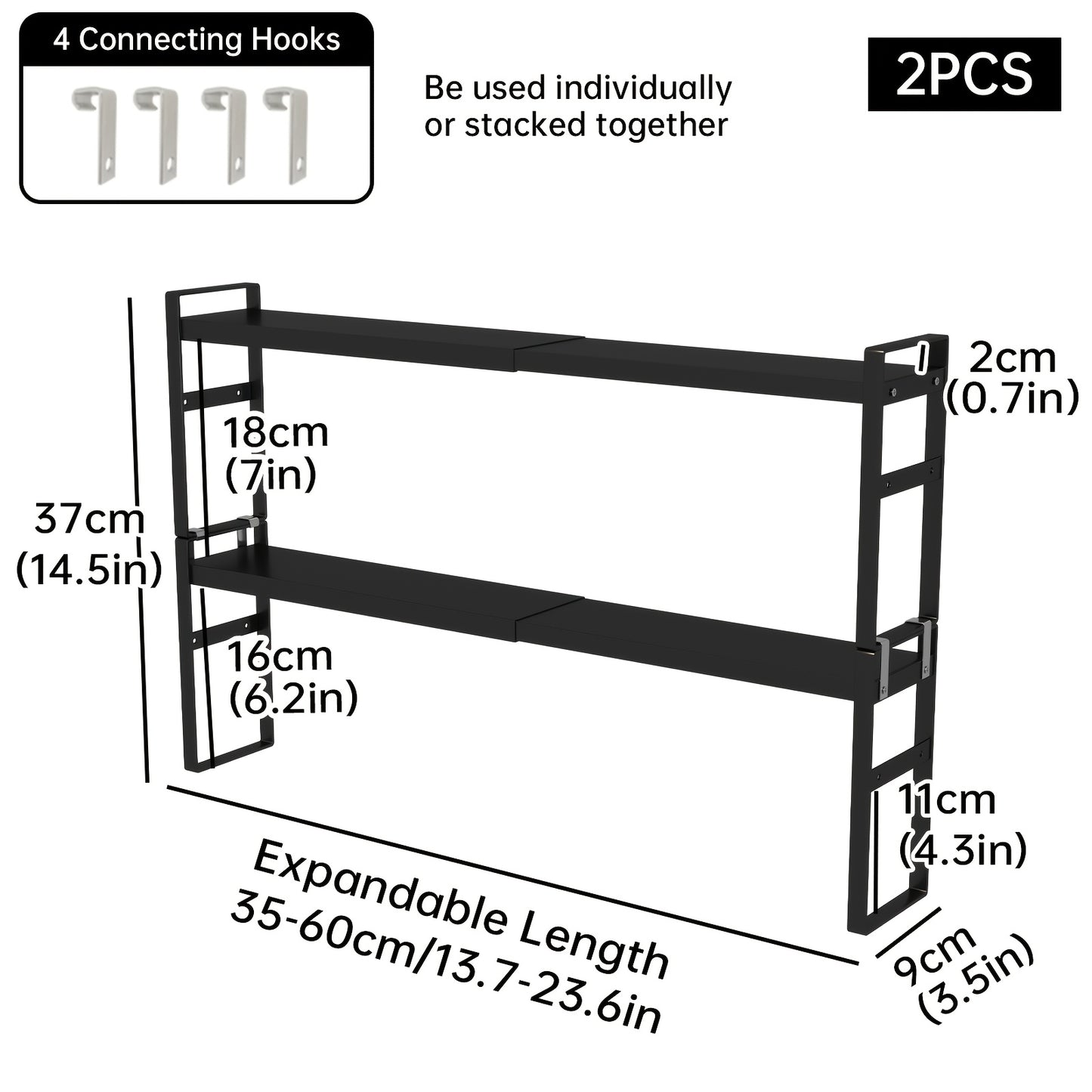 1pc Small Narrow Tall Shelf for Kitchen Windowsill Organizer Stackable Shelves Bathroom Sill Thin Shelves for Narrow Spaces Counter Top Racks Scalable Window Plant Rack, Standing Shelf, Standing Shelf