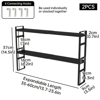 1pc Small Narrow Tall Shelf for Kitchen Windowsill Organizer Stackable Shelves Bathroom Sill Thin Shelves for Narrow Spaces Counter Top Racks Scalable Window Plant Rack, Standing Shelf, Standing Shelf