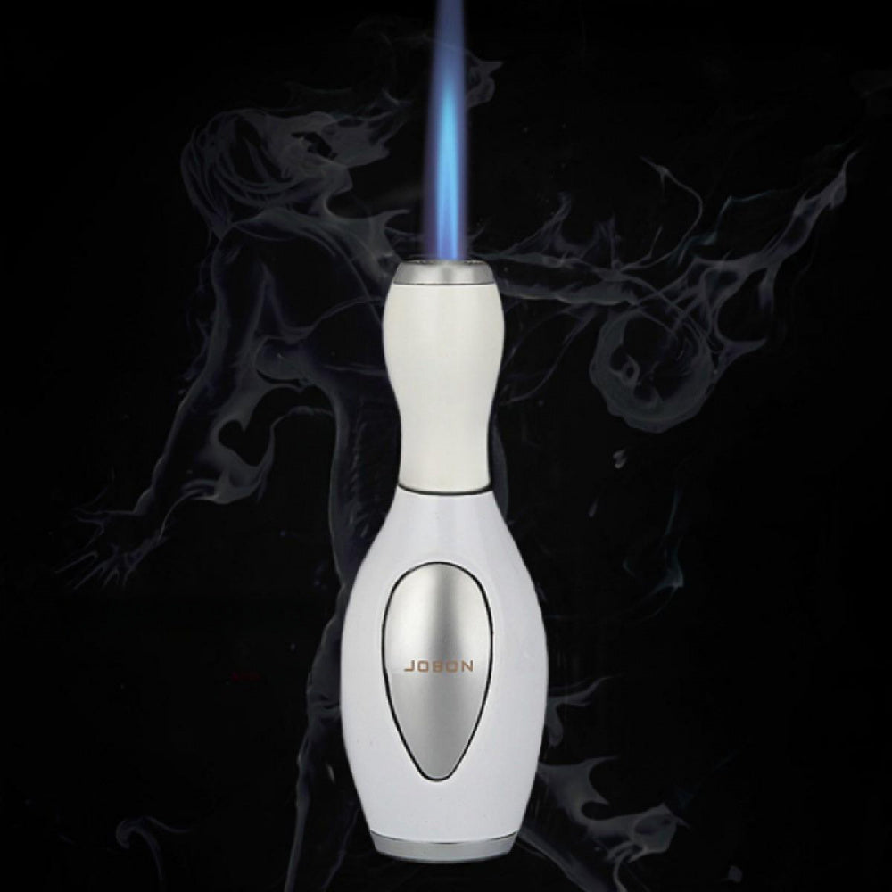 A Lighter Designed Like a Bowling Ball, This Novelty Metal Torch Igniter Is Refillable And Can Withstand High Temperatures. It'S Windproof And Features Direct Gas Injection, Making It Ideal for Decoration, Gifts, Camping, And Grilling