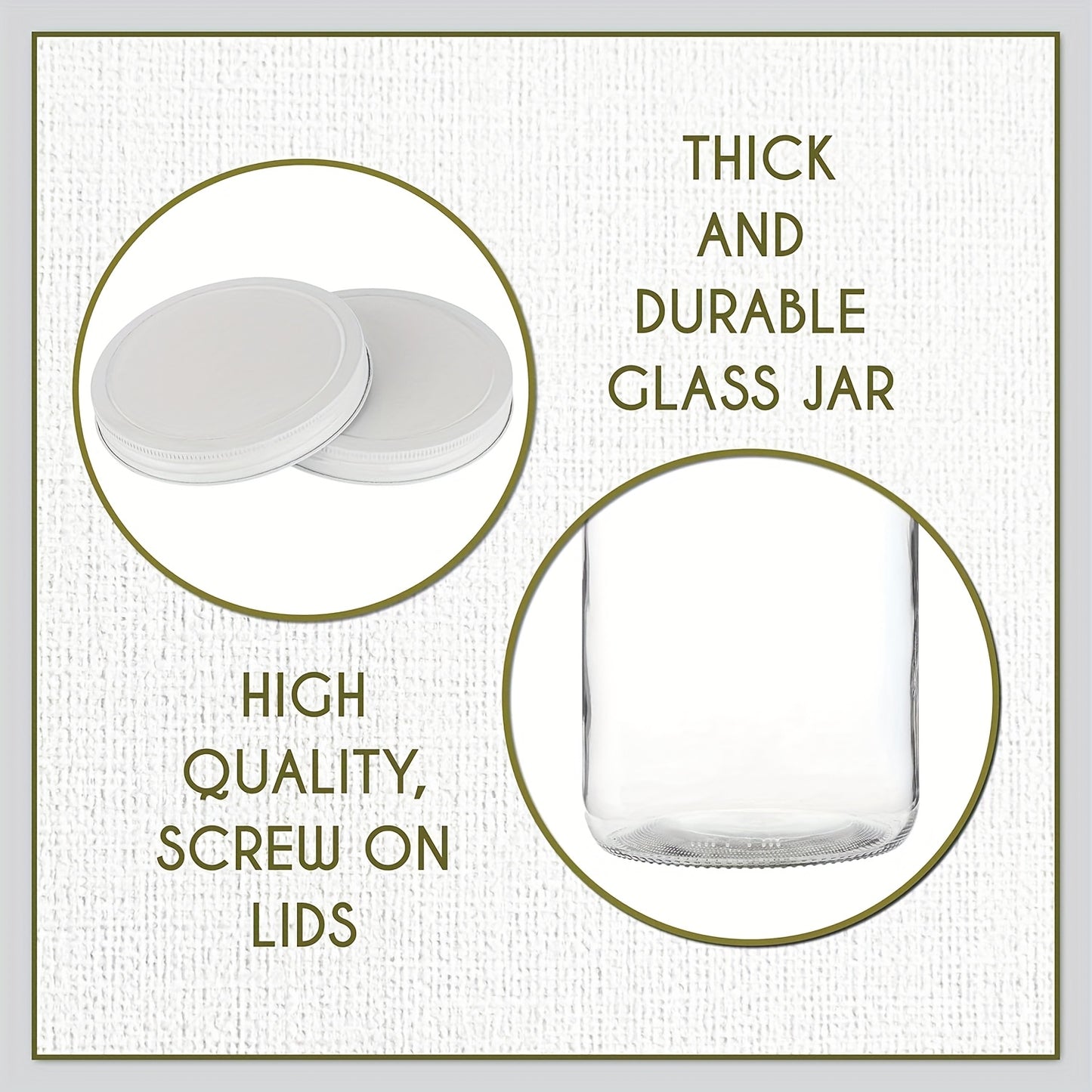 1 Gallon Wide Mouth Sealed Glass Jar - Large Glass Jar for Fermentation, Pickling, Canning, Water Glass Eggs, Flour, And Food Storage (2pcs)