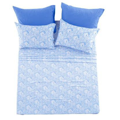 6/4 Piece Paisley Bed Sheet Set – Soft Brushed 100% polyester Wrinkle Free Sheets, Deep Pocket Fitted Sheet, Luxurious Printed Bed Sheets, All-Season Comfort