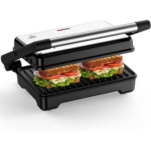 [Panini Grill Press] Yashe Panini Grill Press, 1200 W Sandwich Maker, Panini Maker With Non-Stick Coated Cast Aluminum Plates, Fits 2 Slices Of Bread, 180-Degree Opening, Easy To Clean, Versatile Use