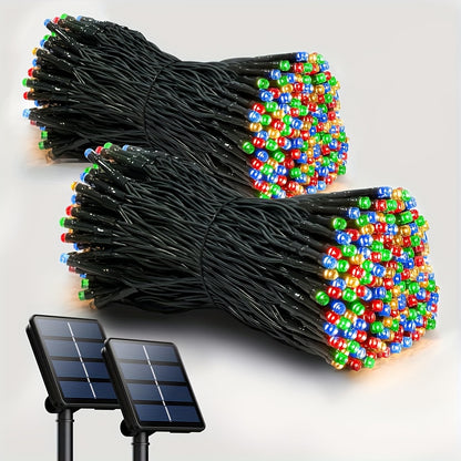 1/2pack 80ft Solar LED Christmas Lights, Independence Day Decorations Lights July 4th Decor LED String Fairy Lights Waterproof IP65 Outdoor LED Tree Lights With 8 Lighting Modes For Independence Day Xmas Wedding Party Garden Yard Decor Lumen 45lm