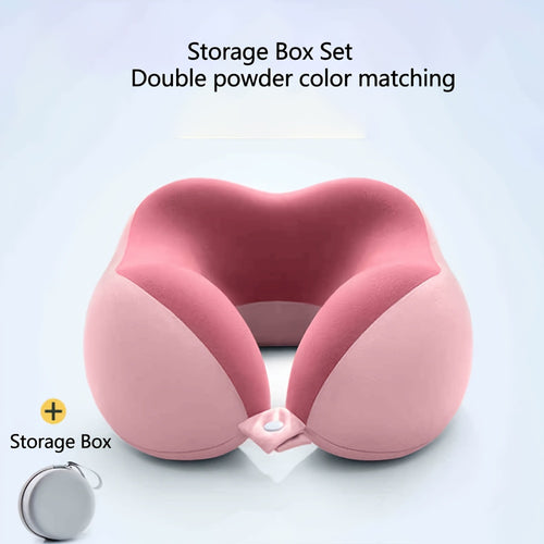 Comfortable Neck Pillow Designed for Ergonomics, Featuring a Storage Bag. Ideal for Travel, Napping, And Office Use, It Offers Slow Rebound Support And Has a Machine Washable Cover