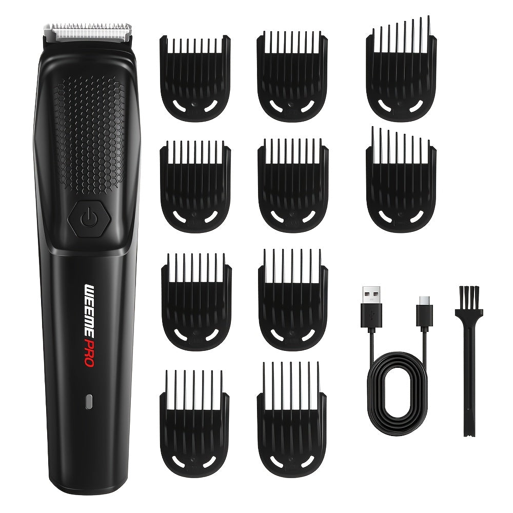 [Beard Trimmer for Men] WEEME Beard Trimmer for Men, Professional Hair Trimmer for Men Hair Clippers Eletric Razor Shavers Zero Gapped T Blade Edgers Liners Cordless, Rechargeable Mustache GroomingKit for Body