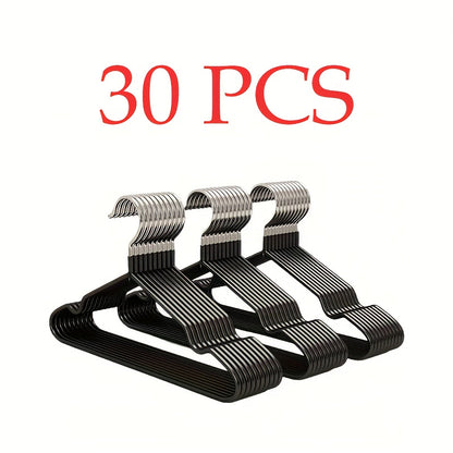 100pcs/50pcs/30pcs, High Manganese Steel Coated Non-slip Hangers, Thickened And Reinforced, Upgraded Weight Capacity, Waterproof And Rust-proof, for Home Use, Commercial Use, Closet Organization And Storage, Coat Hangers, Suit Hangers, Space-saving