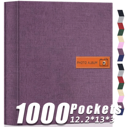 Photo Album 4x6 200 & 1000 Pockets with Label – Linen Hardcover Memory Book for Wedding, Baby, Travel, Anniversary, Birthday & Graduation Gifts