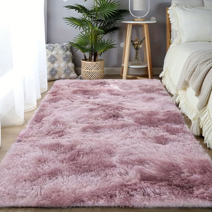 1 Tie Dye Plush Soft Indoor Area Rug, Modern Plush Carpet, Non-slip,, Suitable for Living Room And Bedroom Areas, Home Decor, Fluffy Carpet