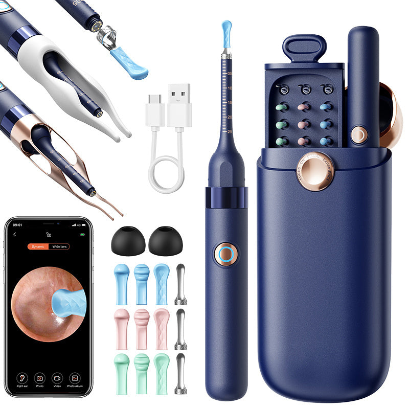 Earwax Removal Tool Set with Light & Camera - Rechargeable Battery-Powered, Earwax Cleaner for IOS & Android, Nose Picker, Ear Cleaning Kit, Birthday Gifts for Adult, Local Warehouse, Travel Essential, Shopping Festival, Mother'S Day