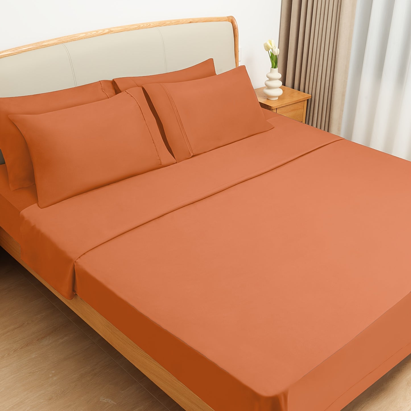 California King Sheet Set- 6pcs Breathable & Cooling Bed Sheets | Ultra-Soft Hotel Luxury Bed Sheets | 18" Deep Pocket | Wrinkle, Fade,. Includes 1 Flat Sheet, 1 Fitted Sheet, 4 Pillowcases