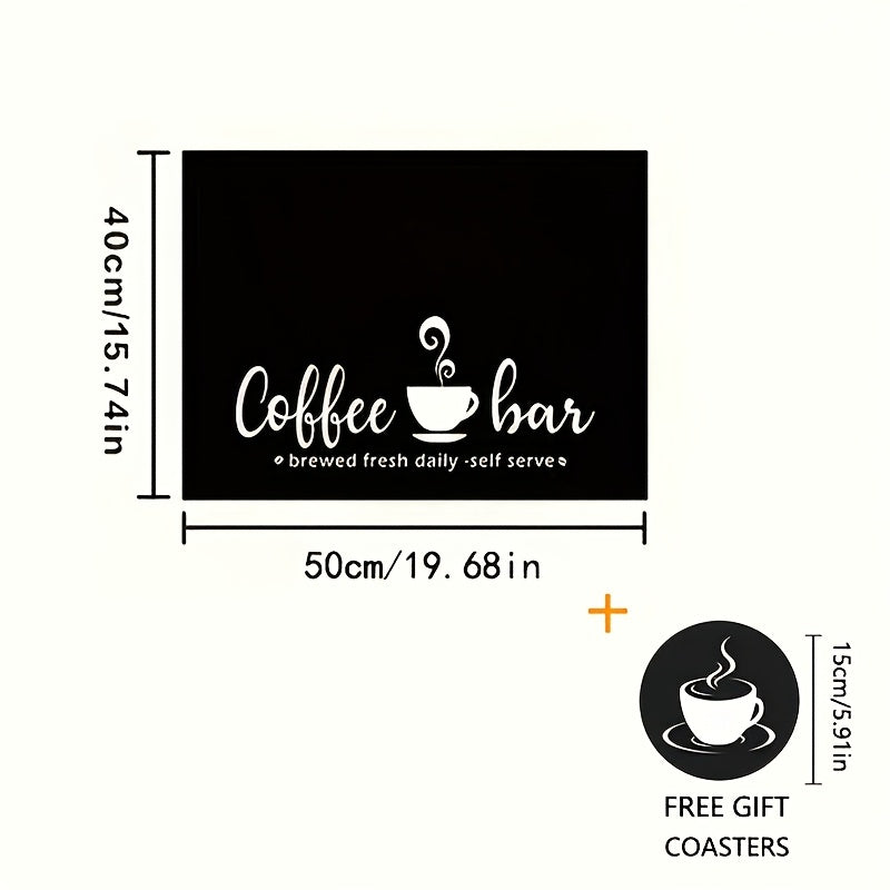 Multifunctional Coffee Machine Mat, Placemats, Bohemian Style Coffee Bar Mat for Coffee Station Accessories and Storage, Absorbent Dish Drying Mat, Suitable for Kitchen Countertops, Cute Abstract Stone Coffee Bar Decor, Coffee Machine Mat, Gift