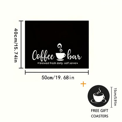 Multifunctional Coffee Machine Mat, Placemats, Bohemian Style Coffee Bar Mat for Coffee Station Accessories and Storage, Absorbent Dish Drying Mat, Suitable for Kitchen Countertops, Cute Abstract Stone Coffee Bar Decor, Coffee Machine Mat, Gift