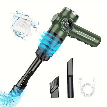 Portable Car Vacuum Cordless Mini Handheld Vacuums Cleaner Rechargeable with LCD Display And Multi-Nozzles, High Power Hand Held Cleaners for Car, Home, Office, Sofa, Pet Hair, Keyboard
